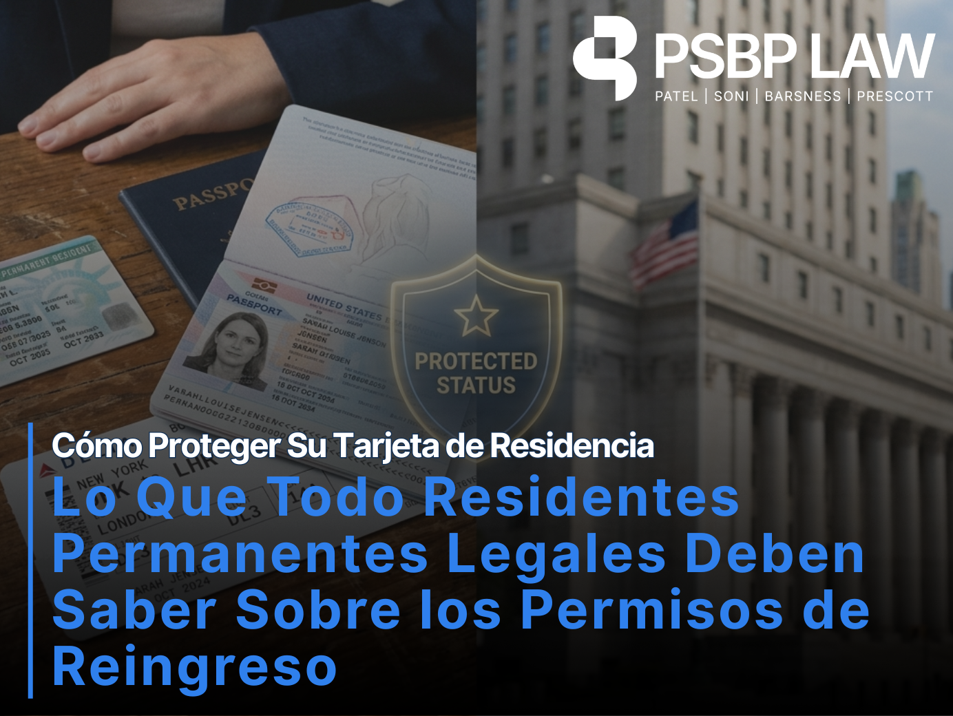 Gráfico corporativo que muestra una flecha ascendente y un documento sobre salarios H-1B con el titular "Se espera que los salarios H-1B aumenten" en color azul.