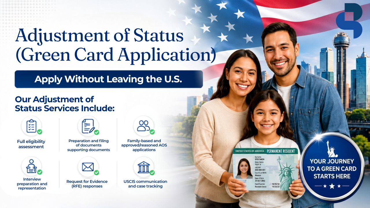 Adjustment of Status (Green Card Application) – Apply Without Leaving the U.S.